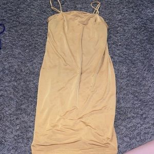 Yellow mini dress